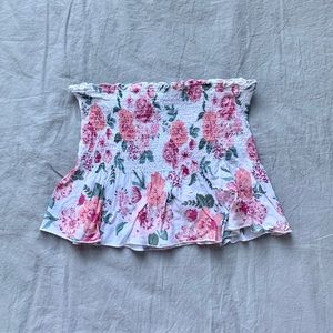 Garage Strapless Peplum Top Size SMALL